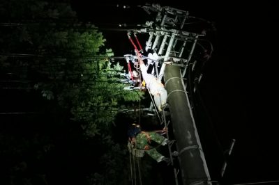 桃江供電公司在10kV肖濱線和肖建線故障搶修