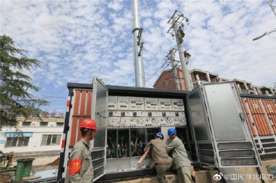 黃陂區(qū)供電公司拆除電桿線路 重新鋪設入地電纜