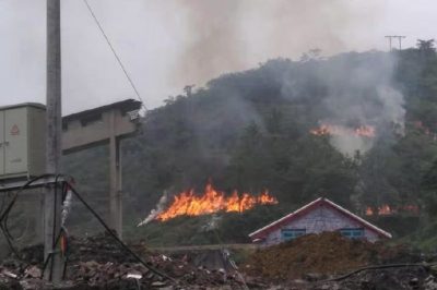 廣安供電公司全程為廣安市森林火災暨地質災害救援綜合應急演練供電