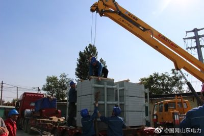 陽信供電公司對1號主變進行更換增容施工