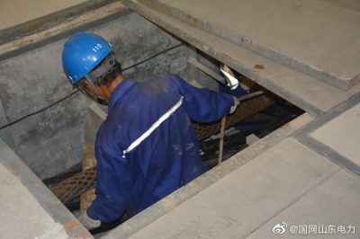 10千伏北伊北利新建工程深夜敷設電纜