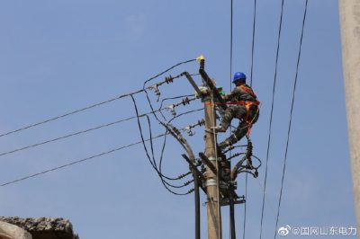 臨沂供電公司檢修人員對10千伏太平工業(yè)二線進行檢修作業(yè)