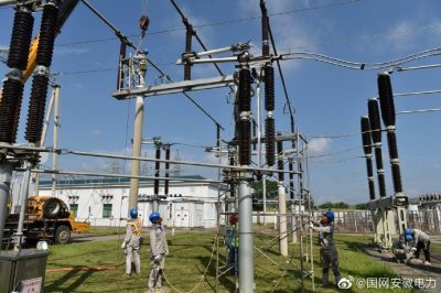 安慶供電公司對宿松縣220千伏黎河變電站進行改造