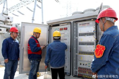 阜陽供電公司對(duì)堯天湖變電站送電操作