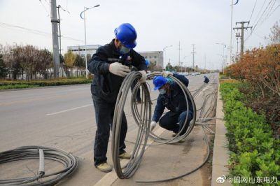 國網梁山：10千伏趙壩線蘆里支線施工改造