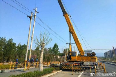 10千伏華王線王村東支線4基電桿進行整體遷移