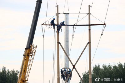 對35千伏韓孫線5基桿塔進(jìn)行遷移