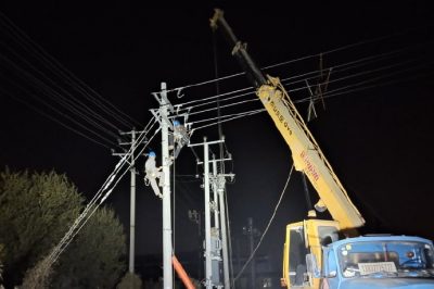 電力搶修忙，深夜不打烊